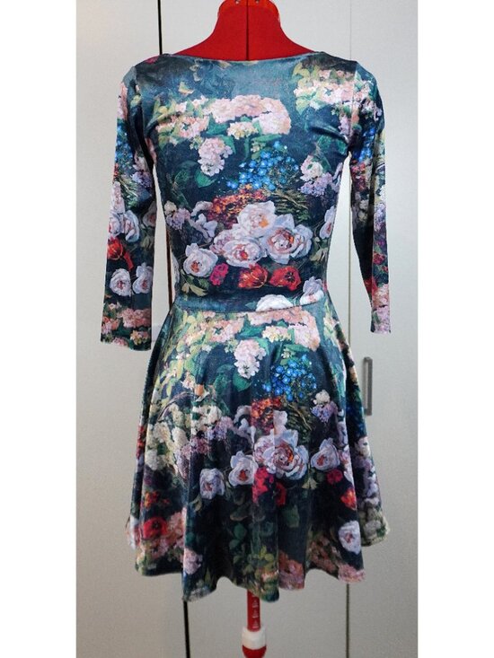 NWT Black Milk Limited Edition "Take My Monet 3/4 Sleeve Squared Up" Dress - Picture 4 of 8